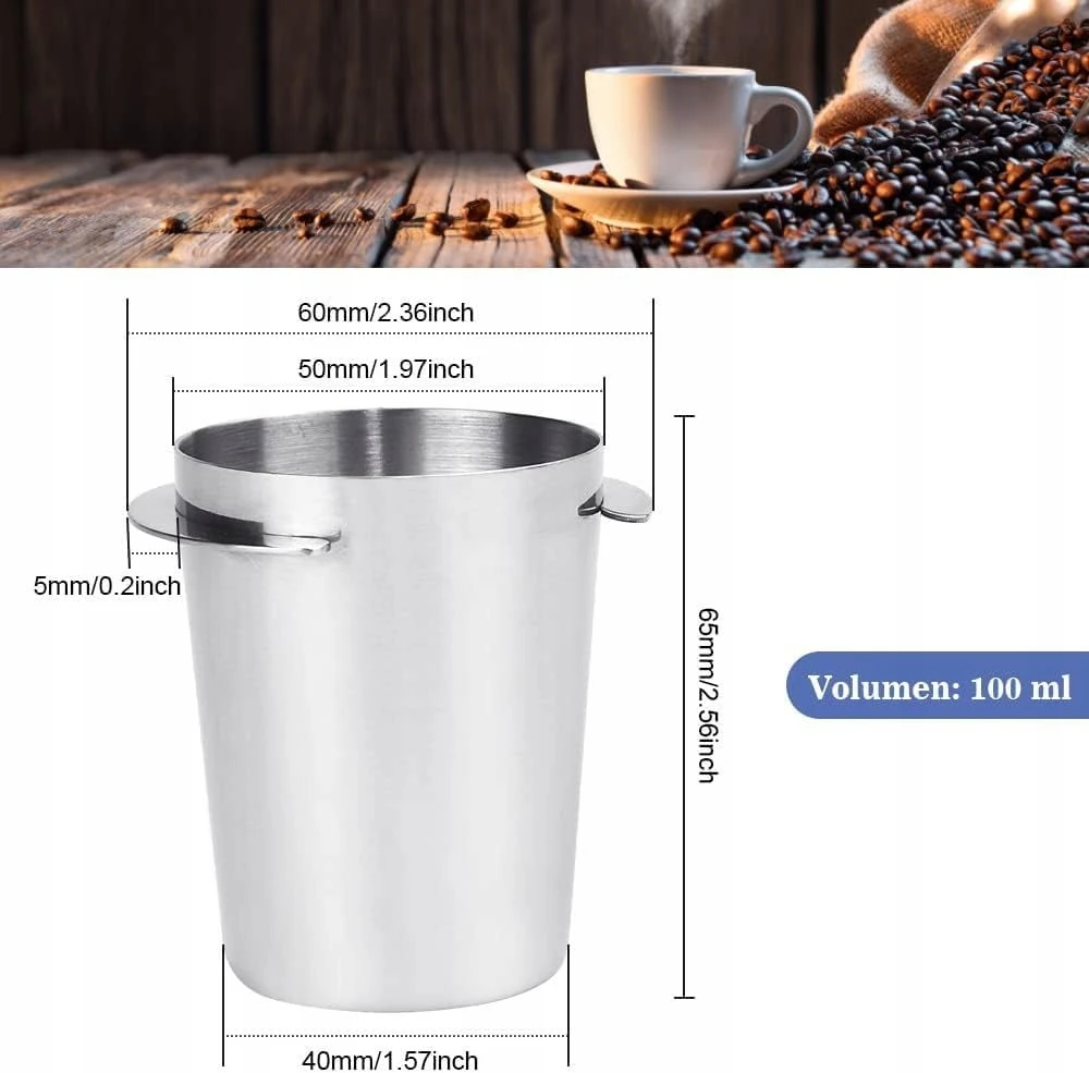 TAURĖLIS 51MM KAVOS DALYTUVAS BARISTA ESPRESSO MATAVIMAS PLIENAS ATVARUS