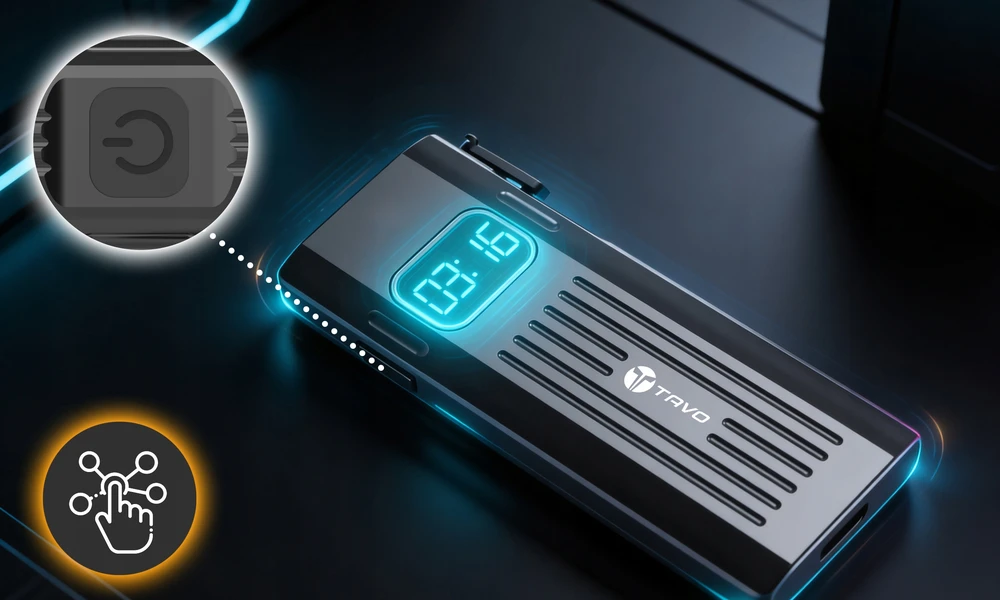 TAVO Mocna Lampka Rowerowa 2000 lm 6000mAh Przednia LED Žibintuvėlis Akumulatorowa