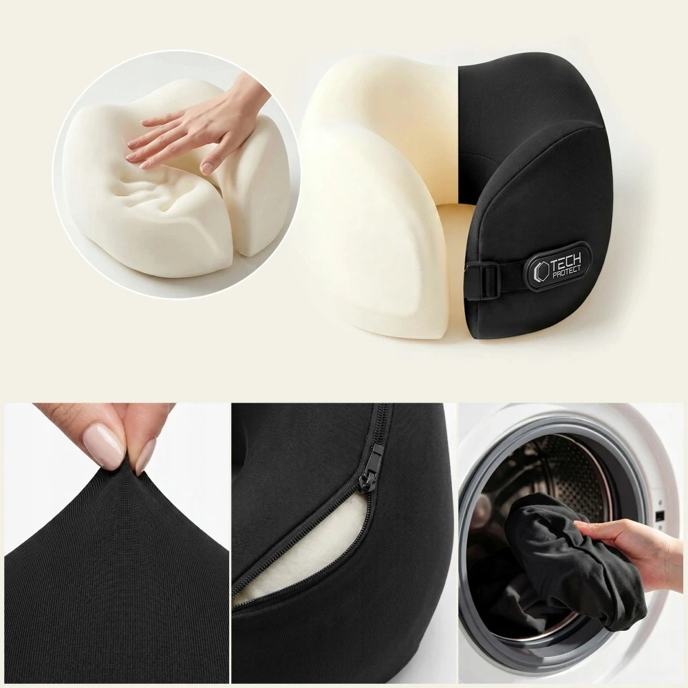 TECH-PROTECT COMFORTREST KELIONINĖ KAKLO PAGALVĖ JUODA