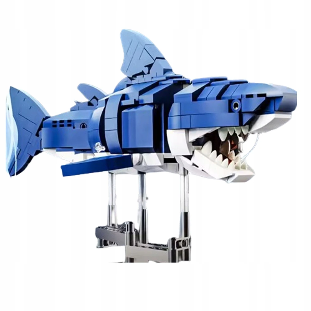 TECHNIC MJI 13054 blokeliai – Mechaniniai LED Shark 687 elementai