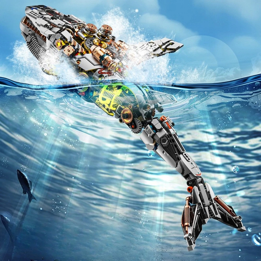 Technic MJI 13059 blokai - Mechaninis banginis LED 1388 el kilnojamas modelis