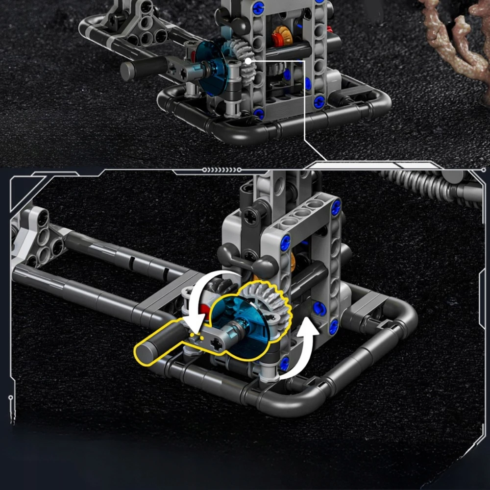 Technic MJI 13059 blokai - Mechaninis banginis LED 1388 el kilnojamas modelis