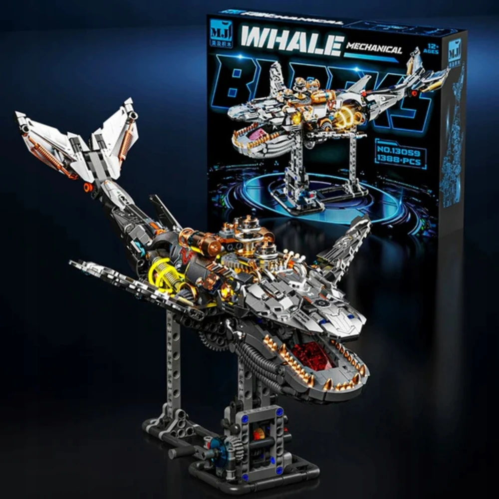 Technic MJI 13059 blokai - Mechaninis banginis LED 1388 el kilnojamas modelis