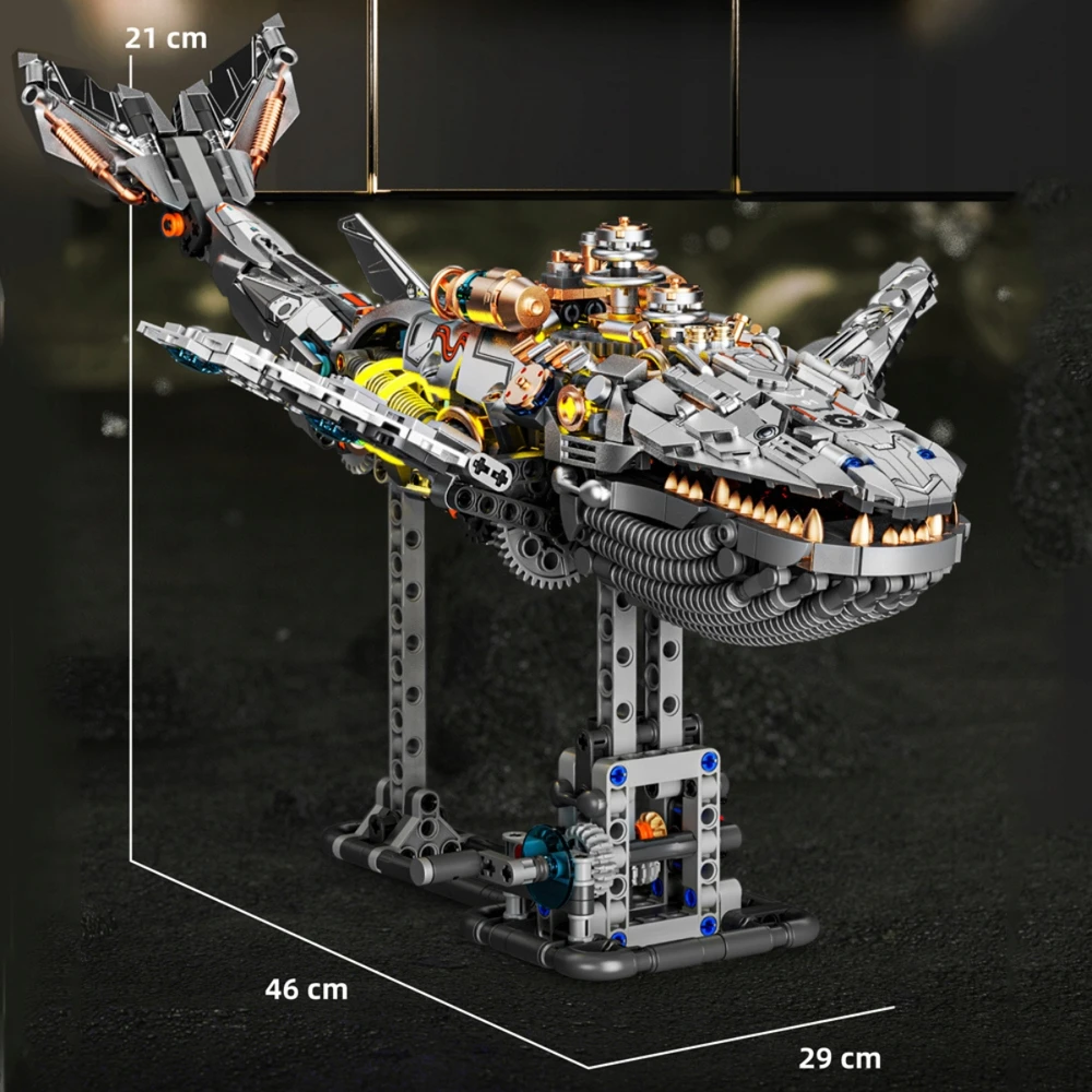 Technic MJI 13059 blokai - Mechaninis banginis LED 1388 el kilnojamas modelis