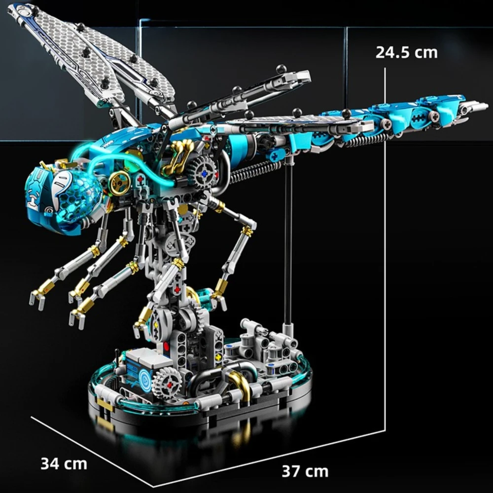 Technic MJI 13086 Blokai - Mechaninis LED Dragonfly 866 vnt. judantys sparnai