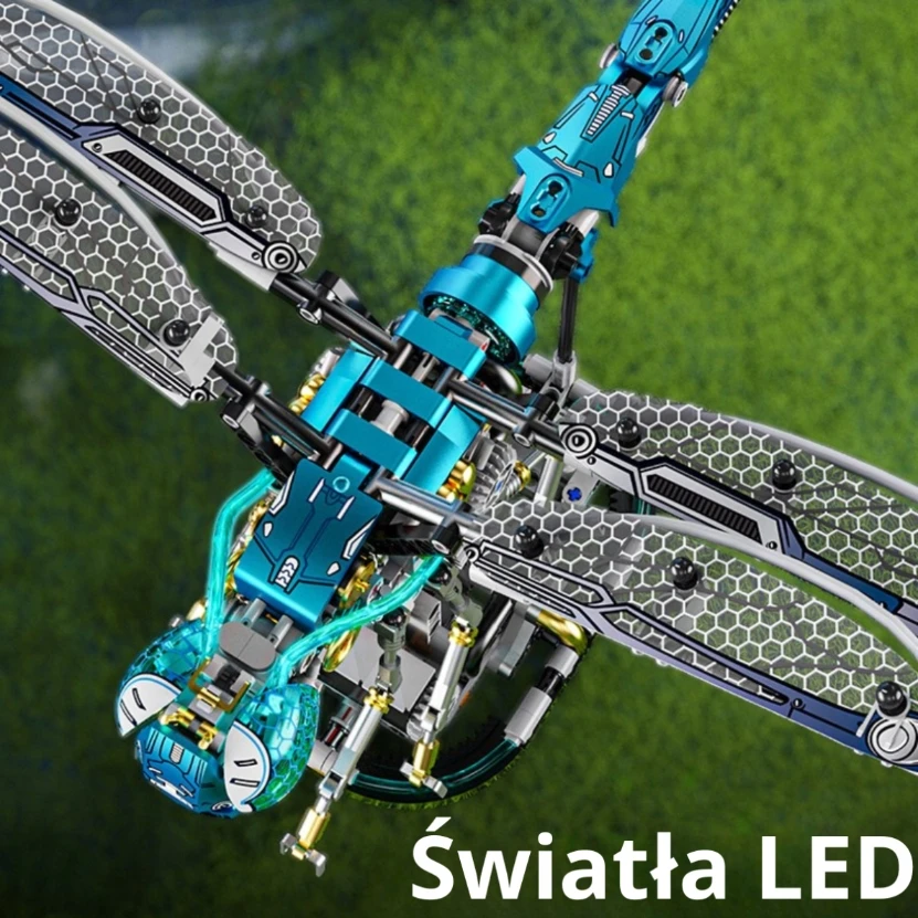 Technic MJI 13086 Blokai - Mechaninis LED Dragonfly 866 vnt. judantys sparnai