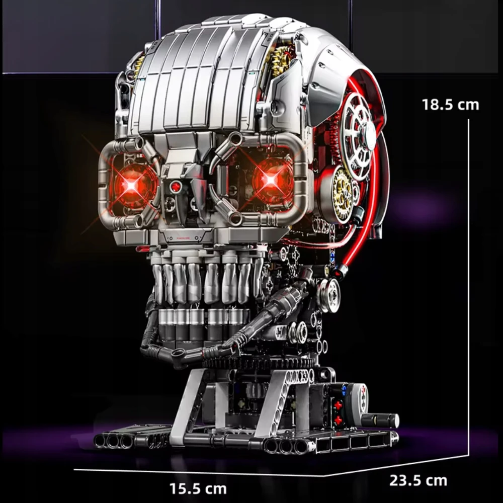 TECHNIC MJI 13089 blokai - LED mechaninės kaukolės 1146 elementai