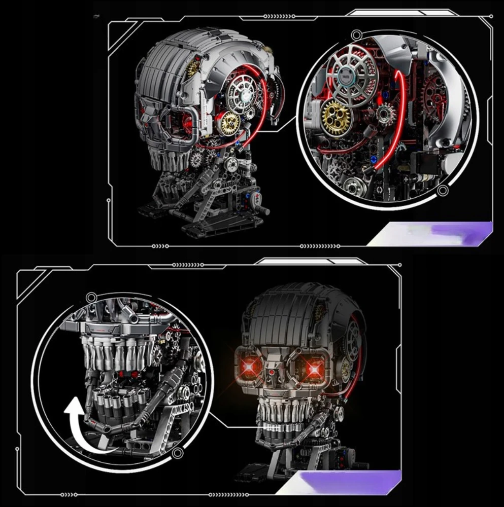 TECHNIC MJI 13089 blokai - LED mechaninės kaukolės 1146 elementai