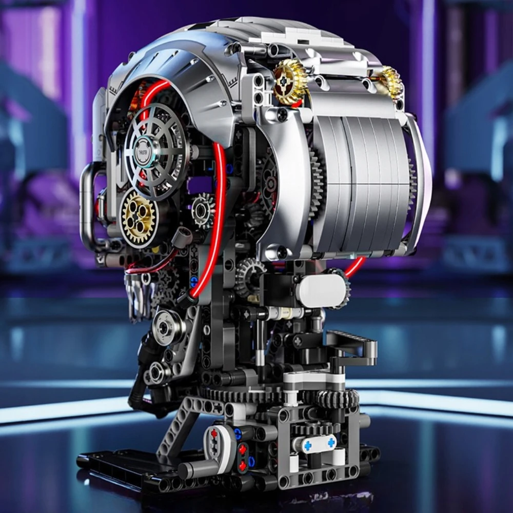 TECHNIC MJI 13089 blokai - LED mechaninės kaukolės 1146 elementai