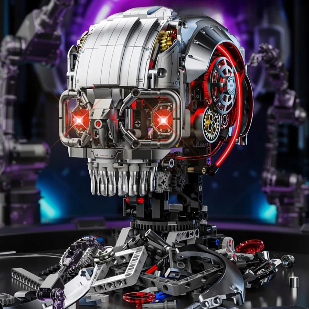 TECHNIC MJI 13089 blokai - LED mechaninės kaukolės 1146 elementai