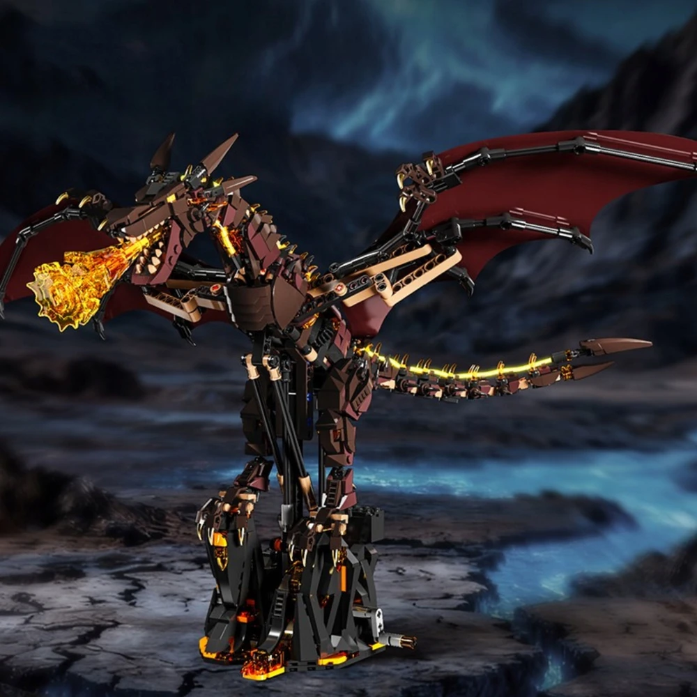 Technic MJI 13102 LED Fire Dragon konstrukciniai blokeliai - 1439 elementai