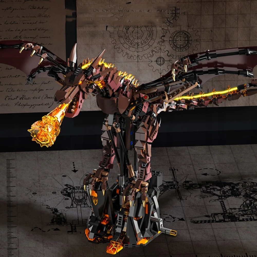 Technic MJI 13102 LED Fire Dragon konstrukciniai blokeliai - 1439 elementai