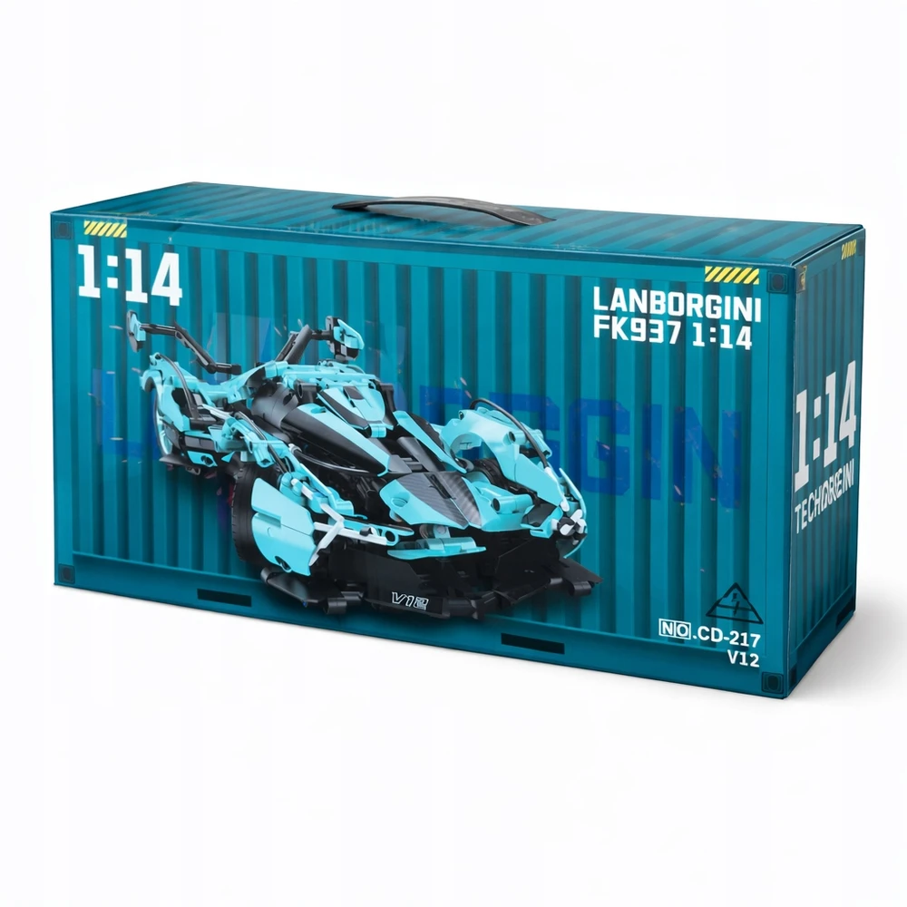 TECHNINIAI BLOKAI SUPERCAR V12 1:14 849 EL SPORTINIS AUTOMOBILIS SURINKTI