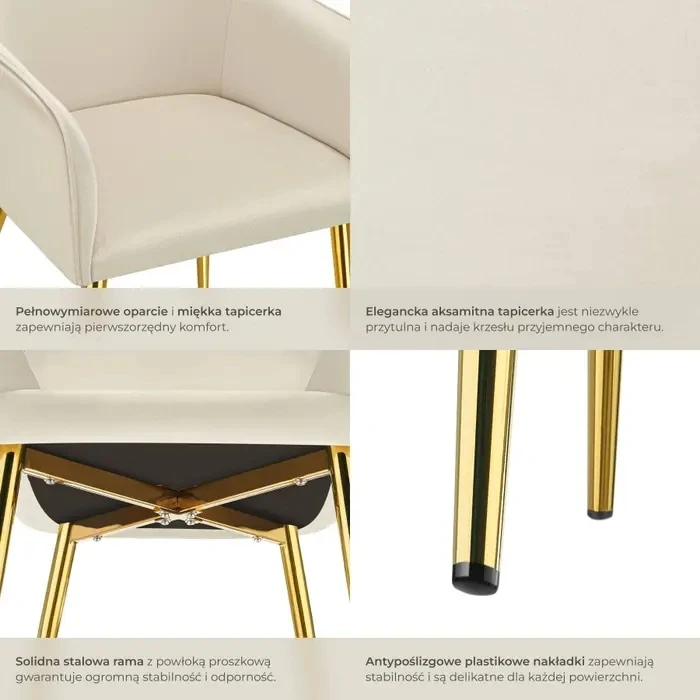 Tectake 2 x VELVETINĖ KĖDĖ VALGOMOJE SVETAINEI