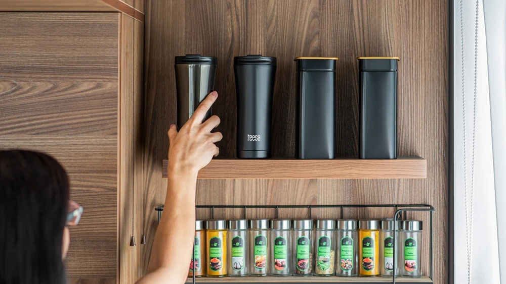 Terminis puodelis TEESA 500ml tamsiai rudas