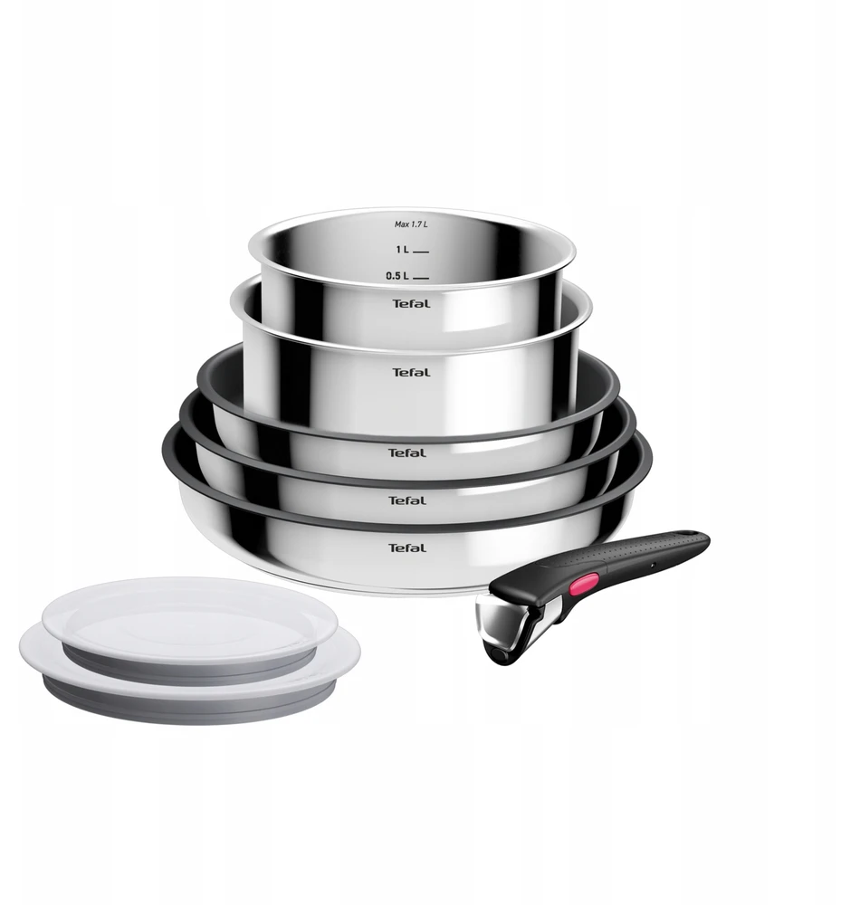 TEFAL Ingenio Cook Eat puodų ir keptuvių rinkinys 8 vnt. dangtelio indukcija