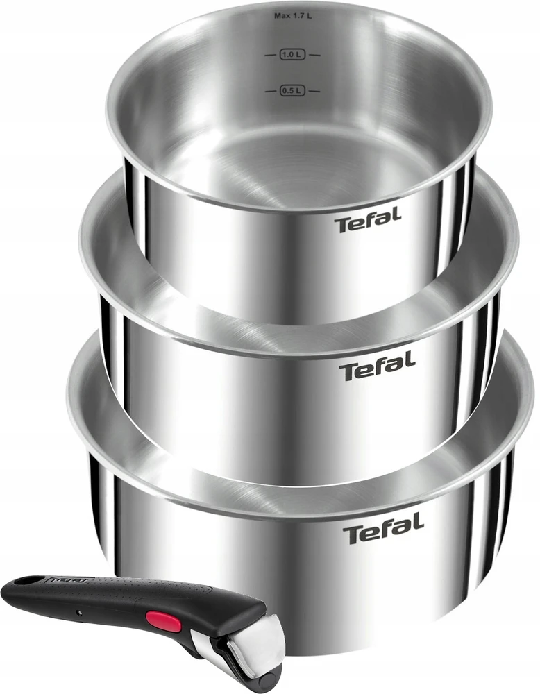 Nerūdijančio plieno puodų rinkinys Tefal Ingenio Emotion L8964S44, 4 dalių