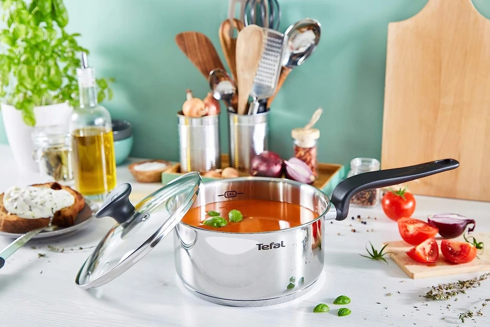 Tefal pirminis nerūdijančio plieno puodas su dangteliu Virtuvė 3L