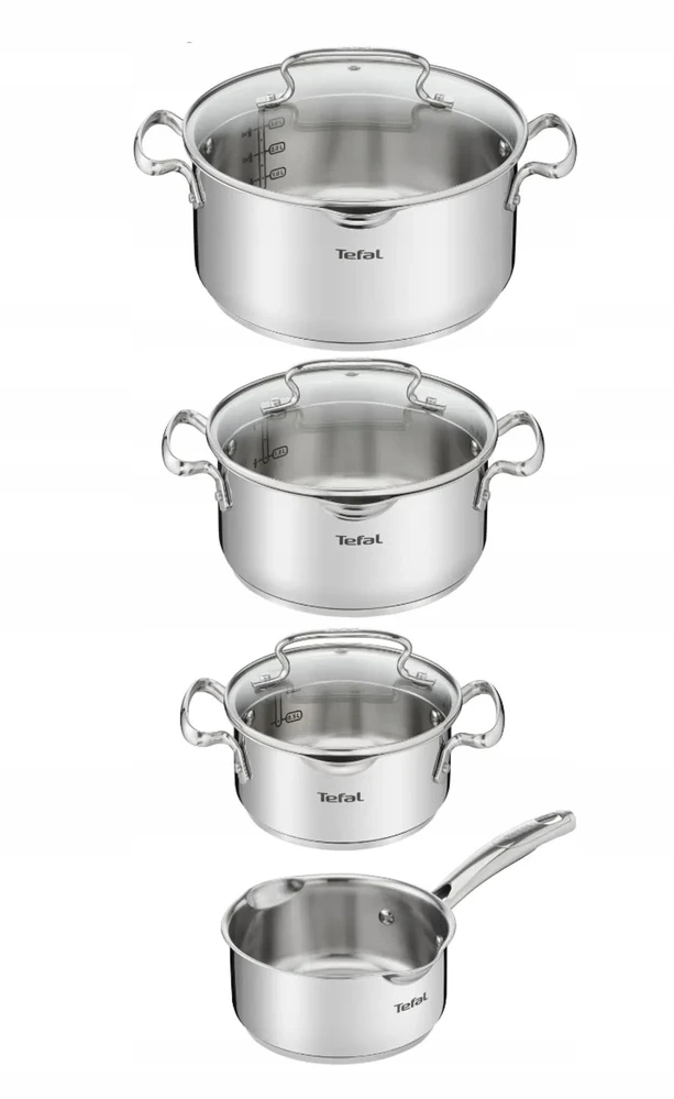 TEFAL PUODŲ RINKINYS SAUGUS DANGIS, INDUKCINIS, 7 vnt.
