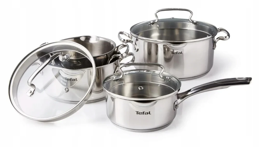 TEFAL PUODŲ RINKINYS SAUGUS DANGIS, INDUKCINIS, 7 vnt.