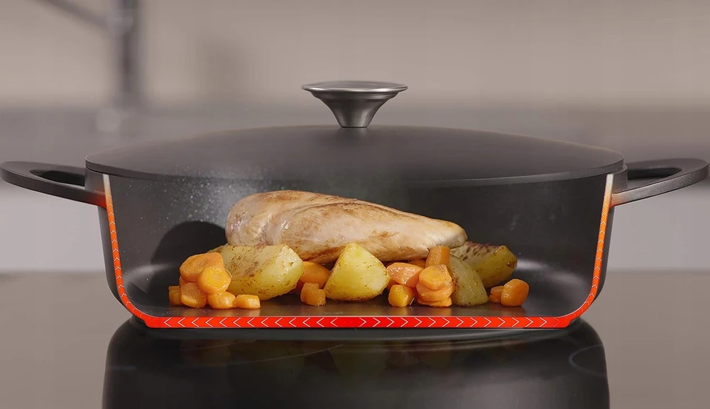 TEFAL Trattoria Keptuvė troškinimui 28cm 3.3L E21872 Titanium