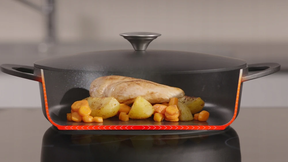 TEFAL Trattoria puodas su dangteliu 24cm 4,2L E2184 Titanium Extra kondensacija