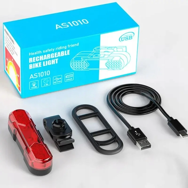 Tekan LED GALINIS DVIRAČIO LEMPAS RAUDONAS GALINGAS USB BATERIJOS
