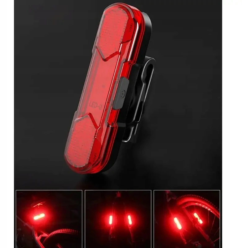 Tekan LED GALINIS DVIRAČIO LEMPAS RAUDONAS GALINGAS USB BATERIJOS