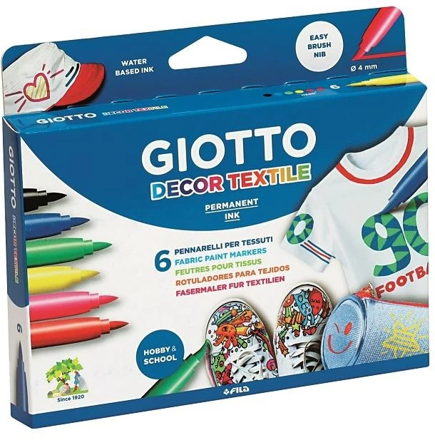 Tekstilės žymeklis Giotto Decor Textile 6vnt.