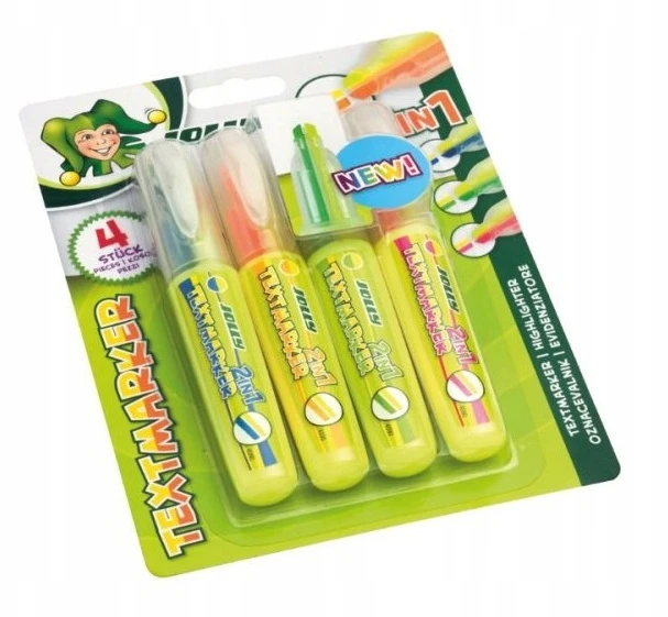Teksto žymeklių rinkinys 2 IN 1, Jolly, 5 sp.