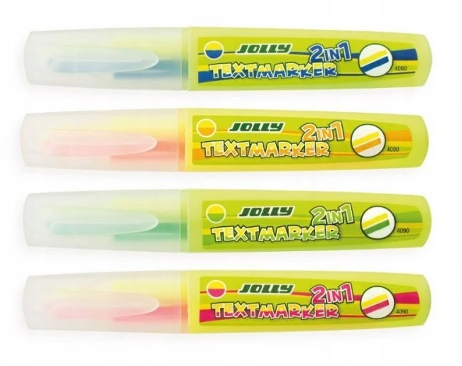 Teksto žymeklių rinkinys 2 IN 1, Jolly, 5 sp.