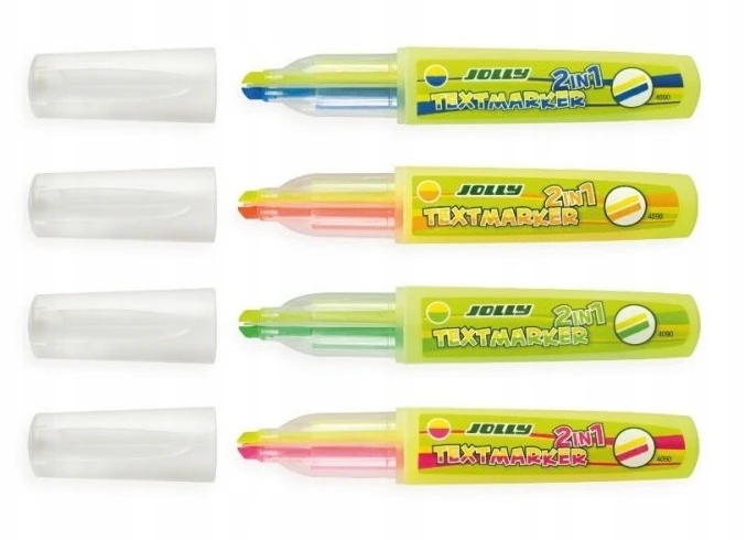 Teksto žymeklių rinkinys 2 IN 1, Jolly, 5 sp.