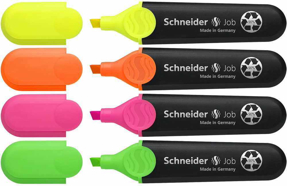 Schneder Schneider Teksto žymeklių Job rinkinys 4vnt