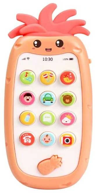Malplay Žaislinis interaktyvus muzikinis telefonas Ananasas