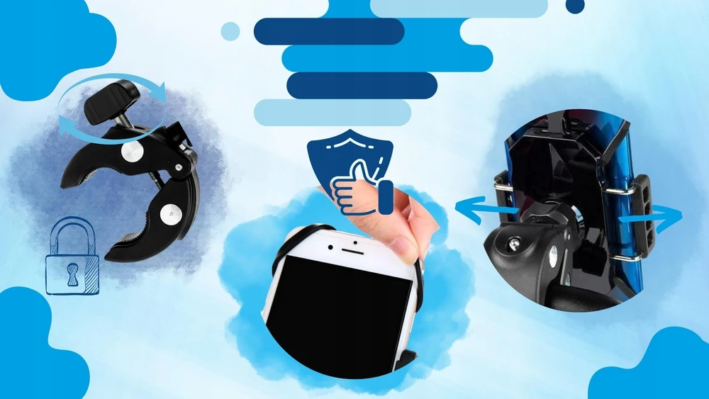Telefono laikiklis dviračiui, Blashorn, pasukamas 360
