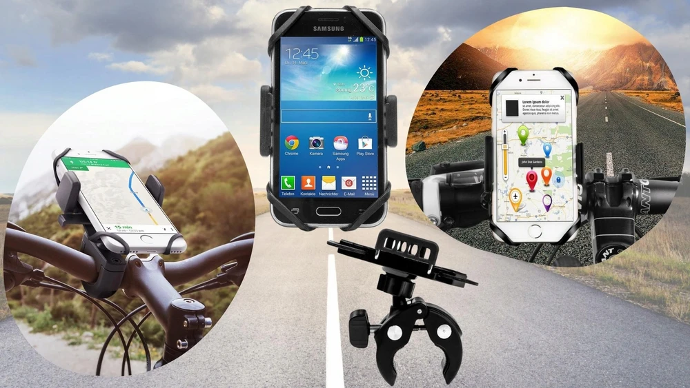 Telefono laikiklis dviračiui, Blashorn, pasukamas 360