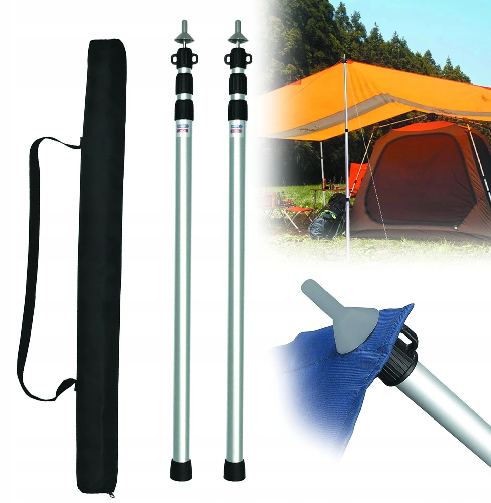 Teleskopiniai palapinės stiebai, 90-230cm, 2 vnt.