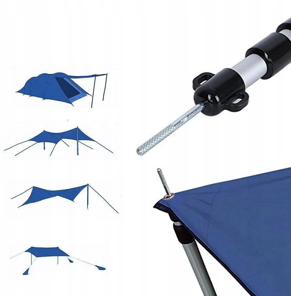 Teleskopinis vestibiulio atraminis vamzdis, reguliuojamas palapinės stiebas 90cm-230cm