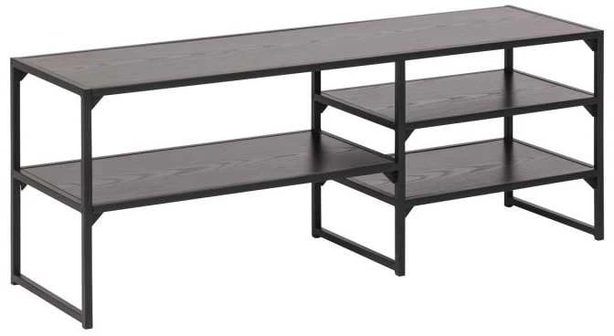 TV staliukas Home4You Televizoriaus stalas „Seaford“, juoda
