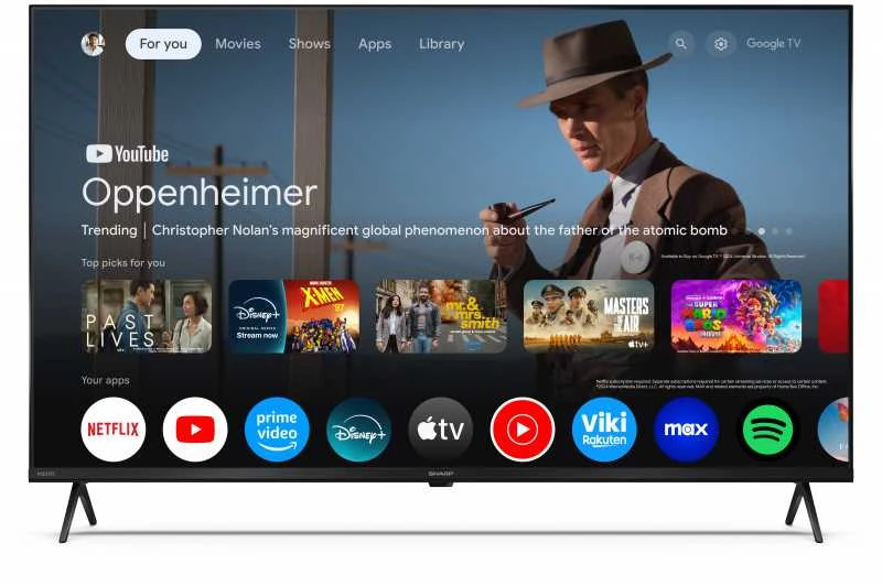 Televizorius Sharp | 43HL4265E | 43 | Smart TV | Google TV | UHD | Juodas
