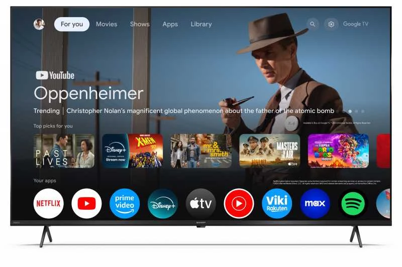 Sharp | 50HL4265E | 50 | Išmanusis televizorius | „Google TV“ | UHD | Juoda