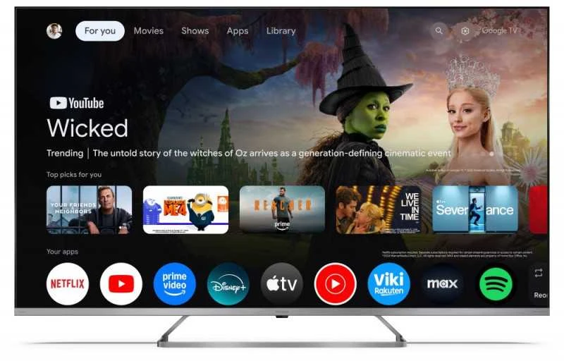 Sharp 4K QLED MiniLED televizorius | 50JP7265E | 50 | Išmanusis televizorius | „Google TV“ | UHD | Sidabras