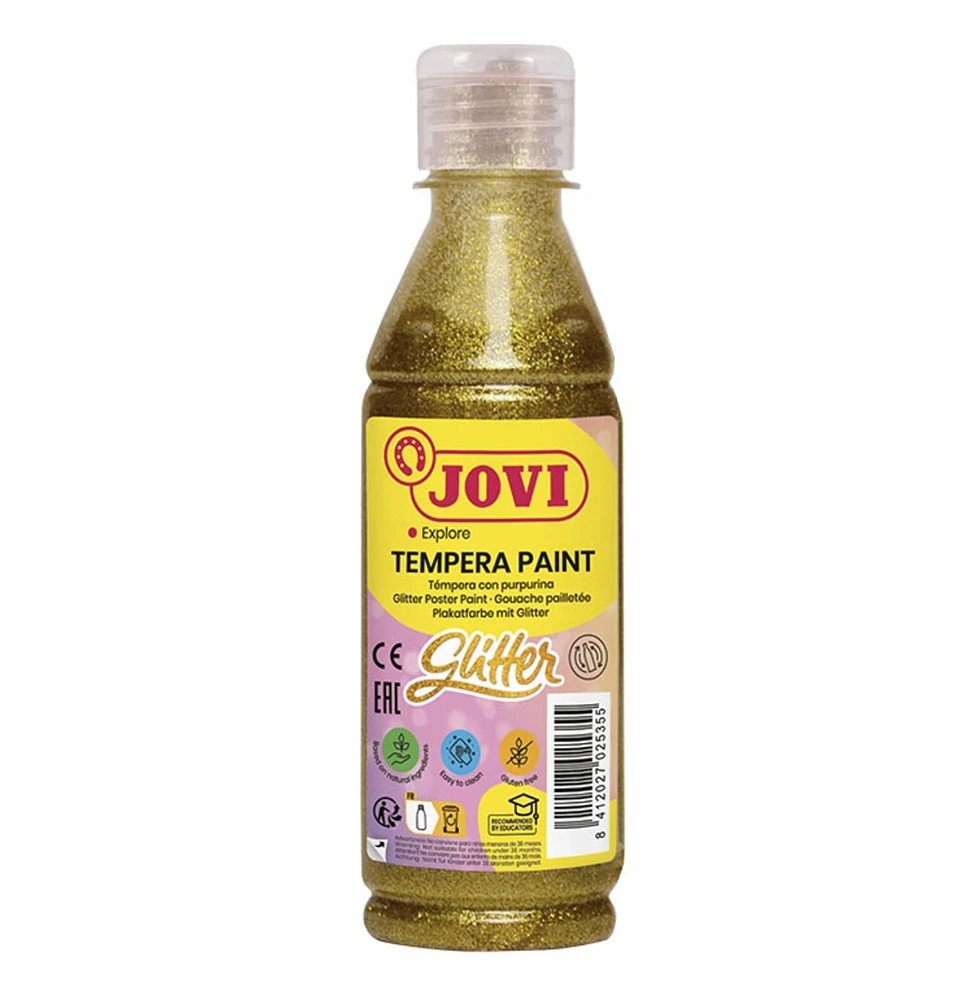 Tempera dažai JOVI, 250ml, geltonos sp., blizgūs