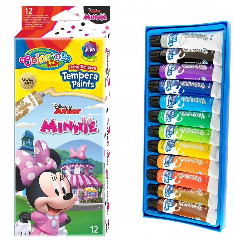 Dažai guašas Colorino Minnie, 12 vnt. 90676PTR