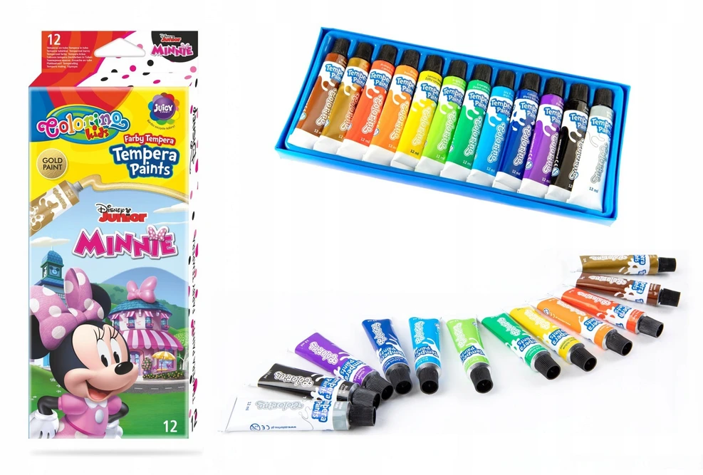 Dažai guašas Colorino Minnie, 12 vnt. 90676PTR