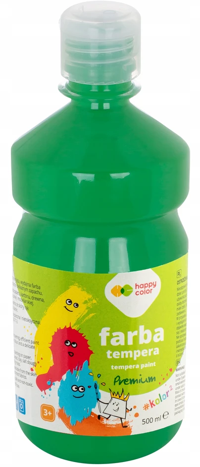 Temperiniai dažai Happy Color, 6x500ml, mokyklai ir kūrybai