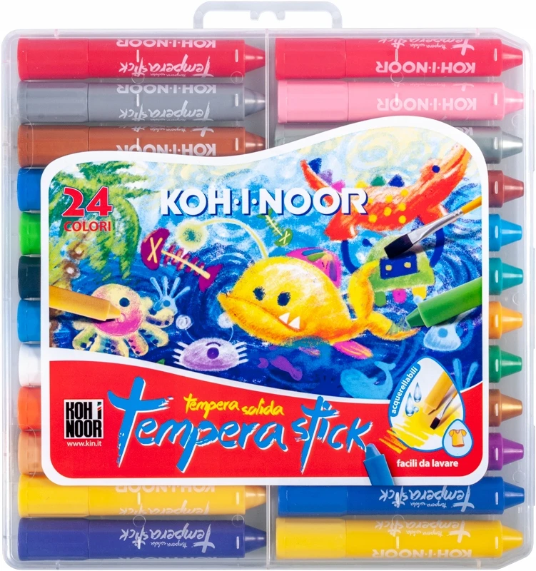 Temperos lazdelės vaškiniai pieštukai Dh3953 Koh-I-Noor 24 spalvos