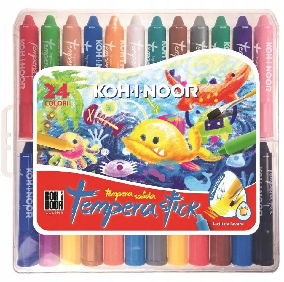Temperos lazdelės vaškiniai pieštukai Dh3953 Koh-I-Noor 24 spalvos