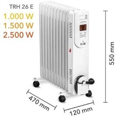 Tepalinis radiatorius Mill AB-H2000DN | 2000 W | iki 24-34 m³ | Baltas