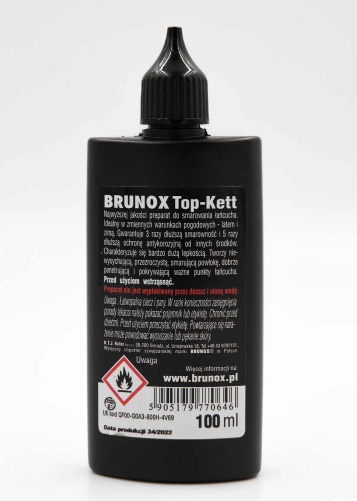 Tepalo alyvuogių aliejus dviračio grandinei ir pavarų perjungėjams Brunox Top Kett 100 ml
